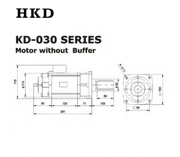 KD-030 SERIES | Crane Geared Motor - Image 2