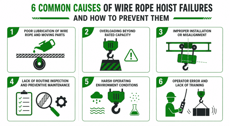 6 Common Wire Rope Hoist Failures and How to Prevent Them